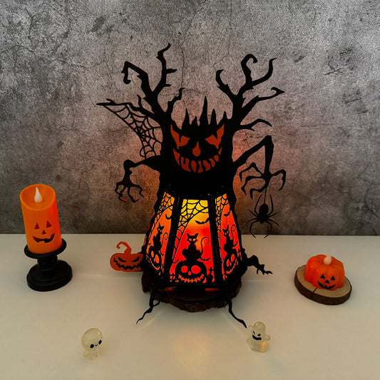 Ghost Tree - 3D Halloween Paper Lantern File - Cricut File  - VEKTOR KRAFT
