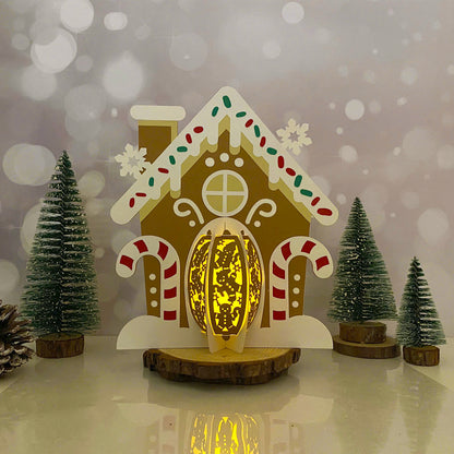 Gingerbread House - 3D Christmas Lantern File - Cricut File  - VEKTOR KRAFT
