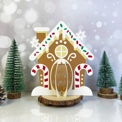 Gingerbread House - 3D Christmas Lantern File - Cricut File  - VEKTOR KRAFT