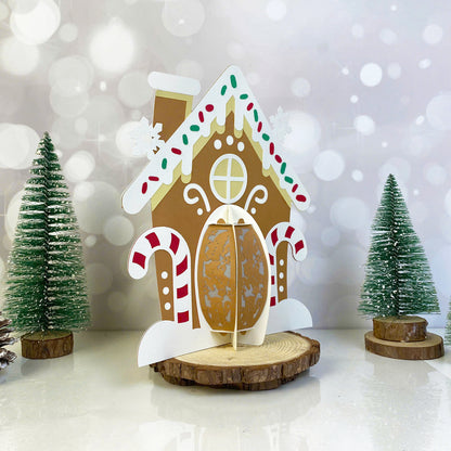 Gingerbread House - 3D Christmas Lantern File - Cricut File  - VEKTOR KRAFT