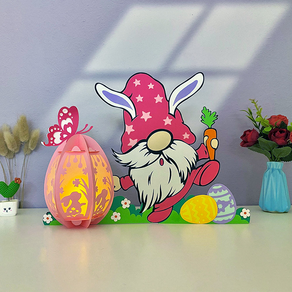 Gnome Easter - 3D Easter Paper Lantern File  - Cricut File  - VEKTOR KRAFT