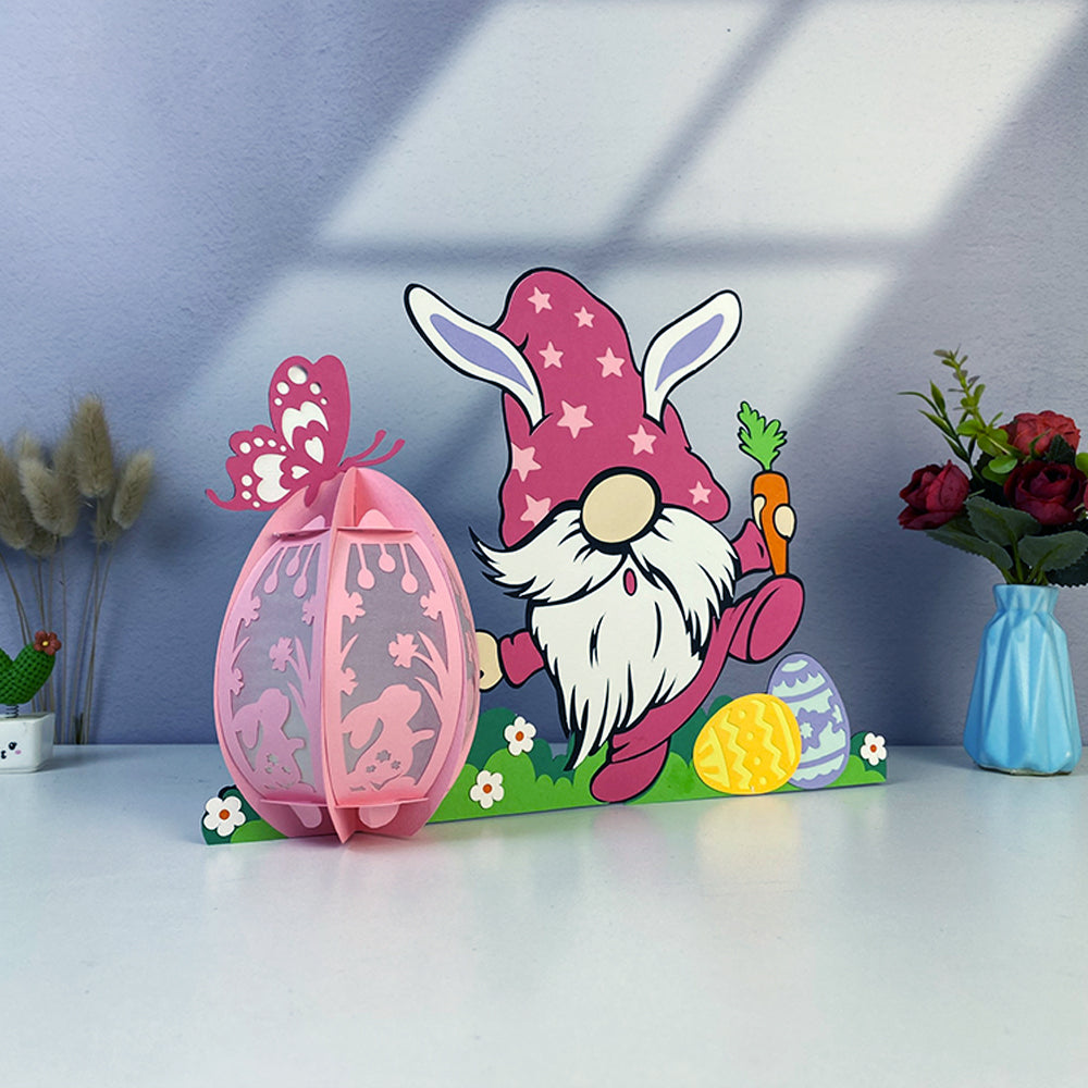 Gnome Easter - 3D Easter Paper Lantern File  - Cricut File  - VEKTOR KRAFT