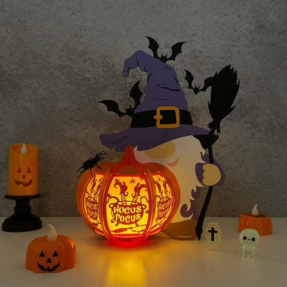 Gnome Halloween - 3D Halloween Paper Lantern File - Cricut File  - VEKTOR KRAFT