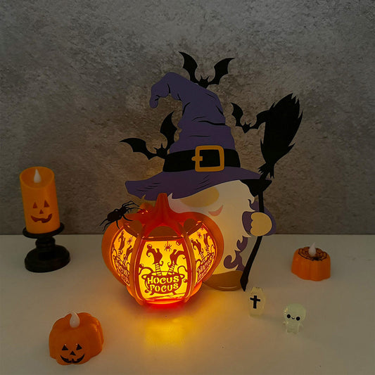 Gnome Halloween - 3D Halloween Paper Lantern File - Cricut File  - VEKTOR KRAFT