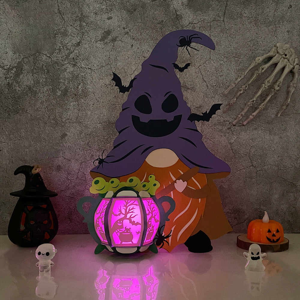 Gnome Halloween 2 - 3D Halloween Paper Lantern File - Cricut File  - VEKTOR KRAFT