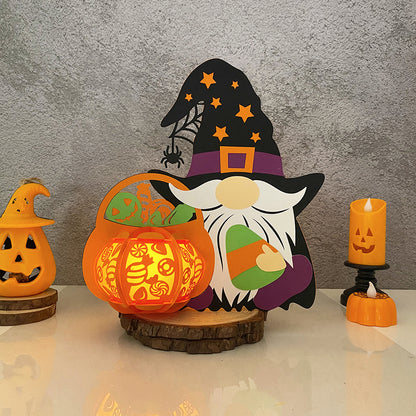 Gnome Halloween 3 - 3D Halloween Paper Lantern File - Cricut File  - VEKTOR KRAFT