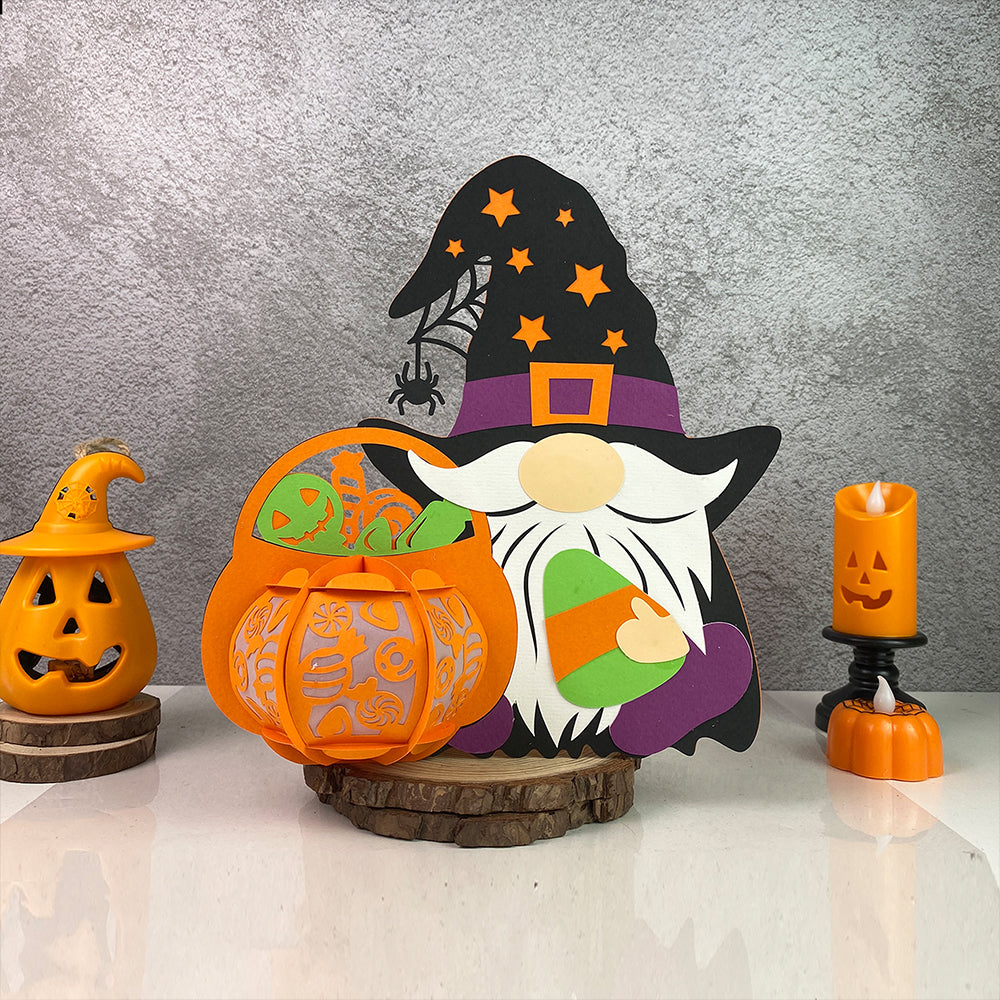 Gnome Halloween 3 - 3D Halloween Paper Lantern File - Cricut File  - VEKTOR KRAFT