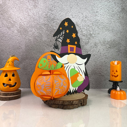 Gnome Halloween 3 - 3D Halloween Paper Lantern File - Cricut File  - VEKTOR KRAFT
