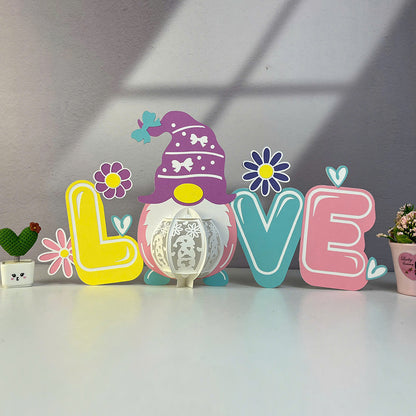 Gnome Love - 3D Valentine Paper Lantern File  - Cricut File  - VEKTOR KRAFT
