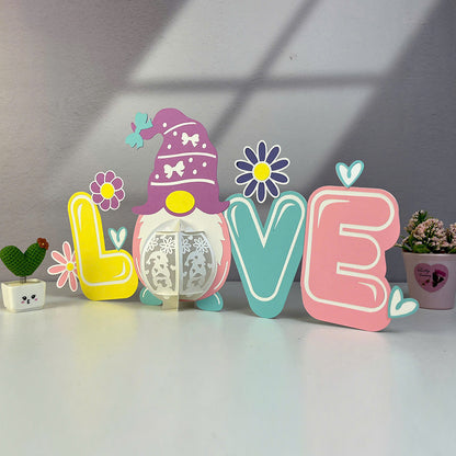 Gnome Love - 3D Valentine Paper Lantern File  - Cricut File  - VEKTOR KRAFT