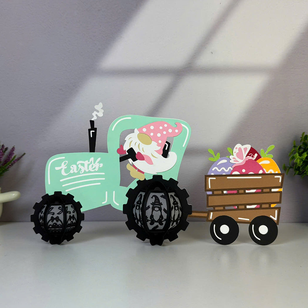 Gnome Truck - 3D Easter Paper Lantern File  - Cricut File  - VEKTOR KRAFT
