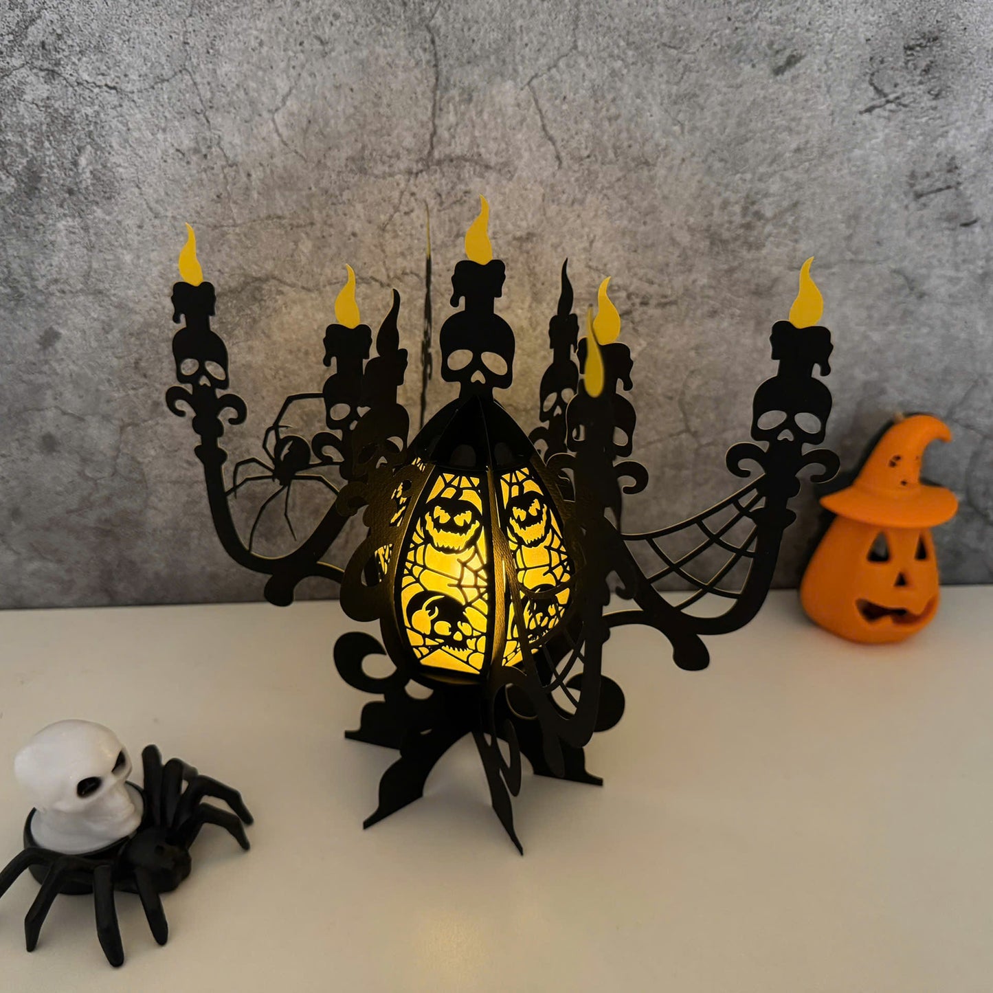 Candelabra - 3D Halloween Paper Lantern File - Cricut File  - VEKTOR KRAFT
