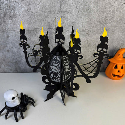 Candelabra - 3D Halloween Paper Lantern File - Cricut File  - VEKTOR KRAFT