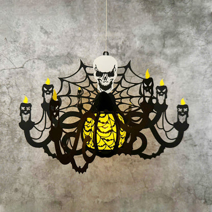 Halloween Chandelier 2 - 3D Halloween Paper Lantern File - Cricut File  - VEKTOR KRAFT