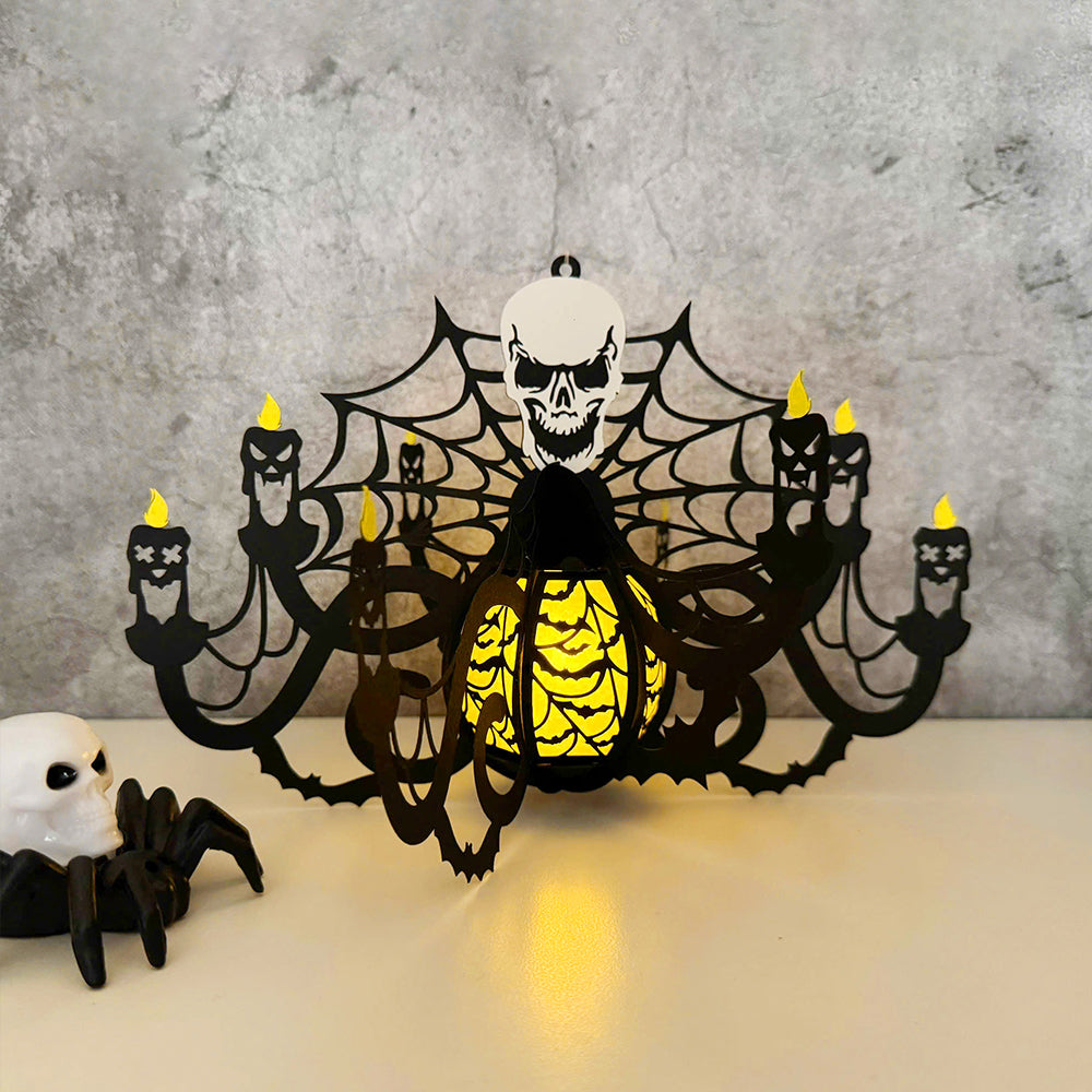 Halloween Chandelier 2 - 3D Halloween Paper Lantern File - Cricut File  - VEKTOR KRAFT