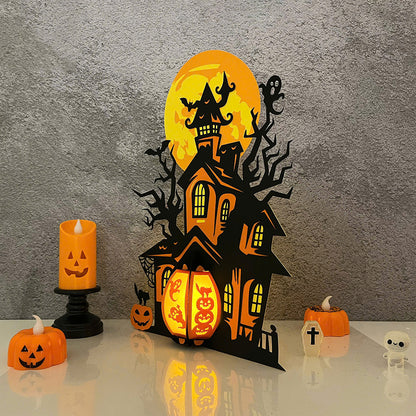 Haunted House - 3D Halloween Paper Lantern File - Cricut File  - VEKTOR KRAFT