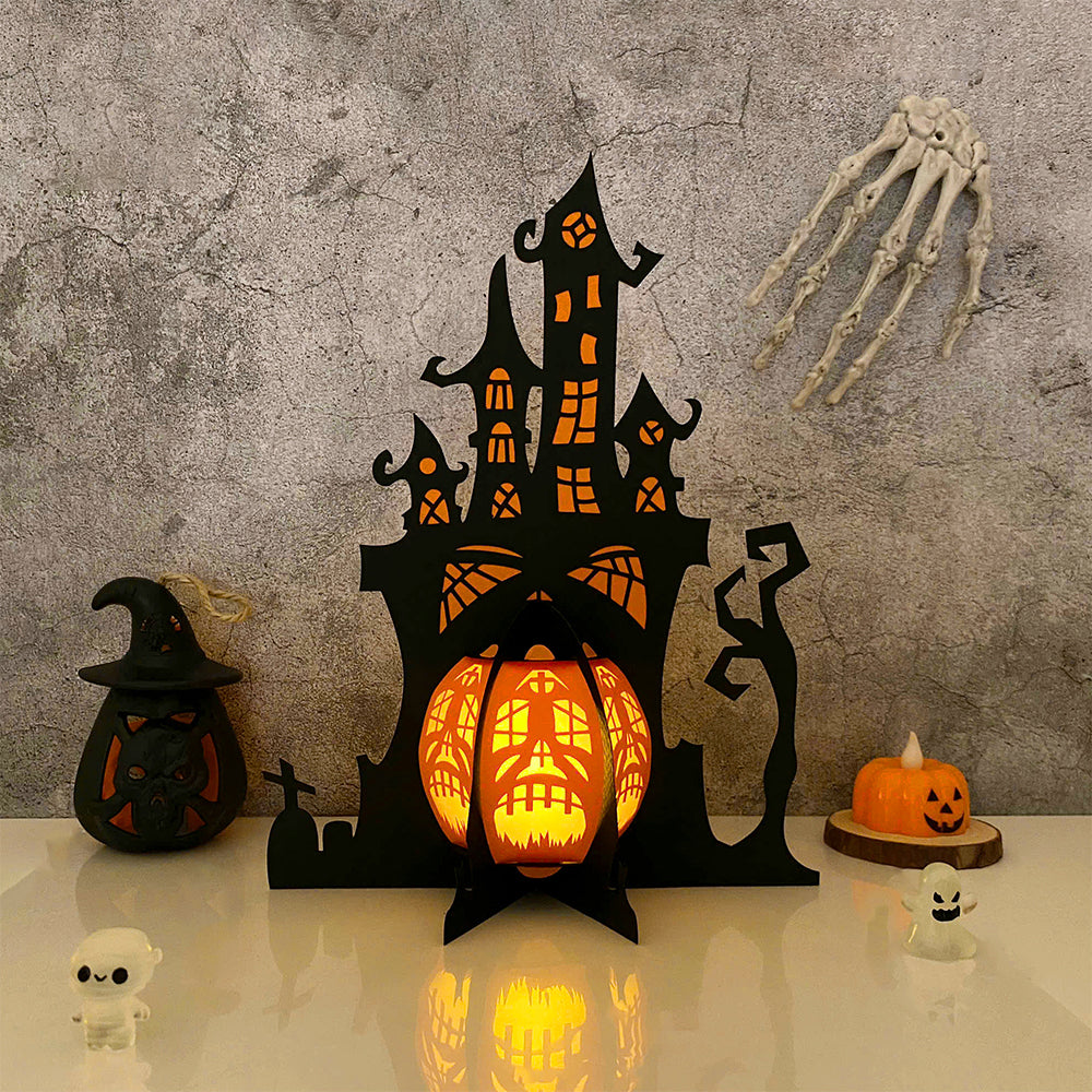 Haunted House 2 - 3D Halloween Paper Lantern File - Cricut File  - VEKTOR KRAFT