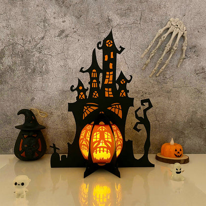 Haunted House 2 - 3D Halloween Paper Lantern File - Cricut File  - VEKTOR KRAFT