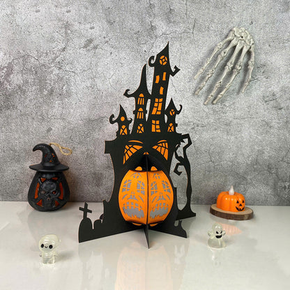 Haunted House 2 - 3D Halloween Paper Lantern File - Cricut File  - VEKTOR KRAFT