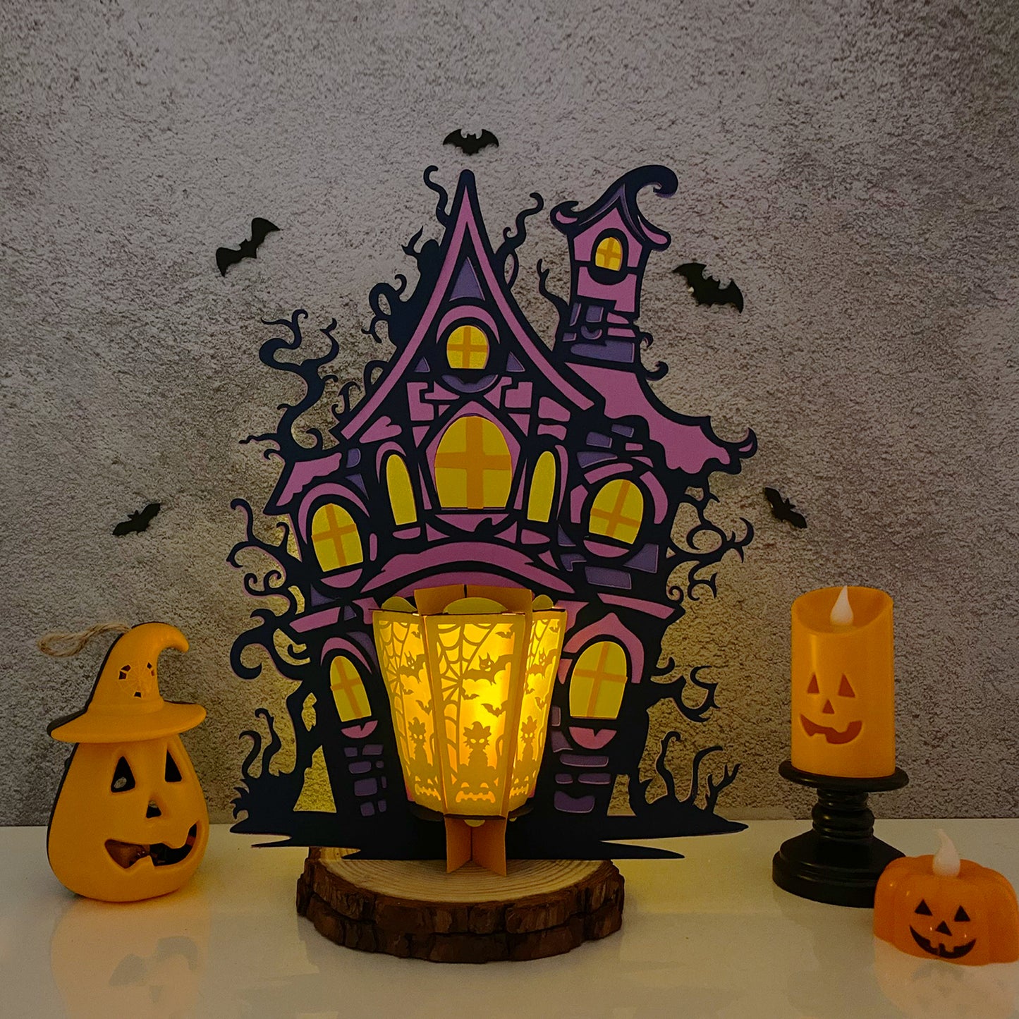 Haunted House 3 - 3D Halloween Paper Lantern File - Cricut File  - VEKTOR KRAFT