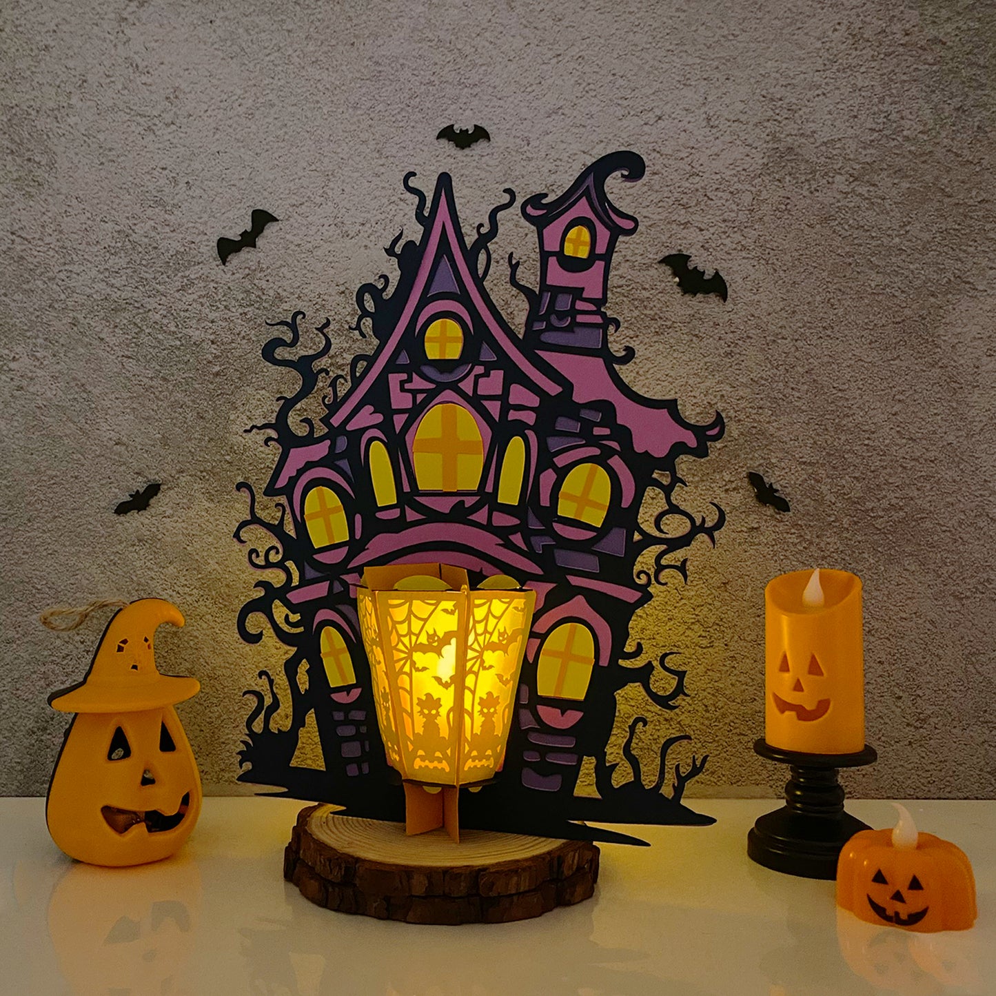 Haunted House 3 - 3D Halloween Paper Lantern File - Cricut File  - VEKTOR KRAFT