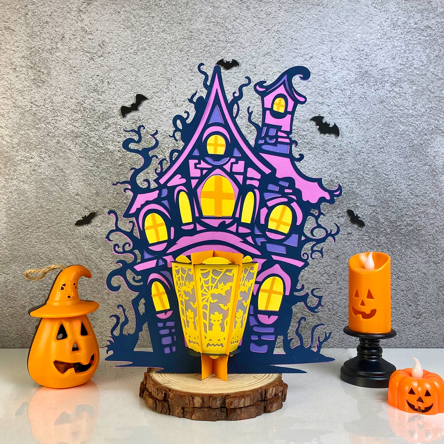 Haunted House 3 - 3D Halloween Paper Lantern File - Cricut File  - VEKTOR KRAFT