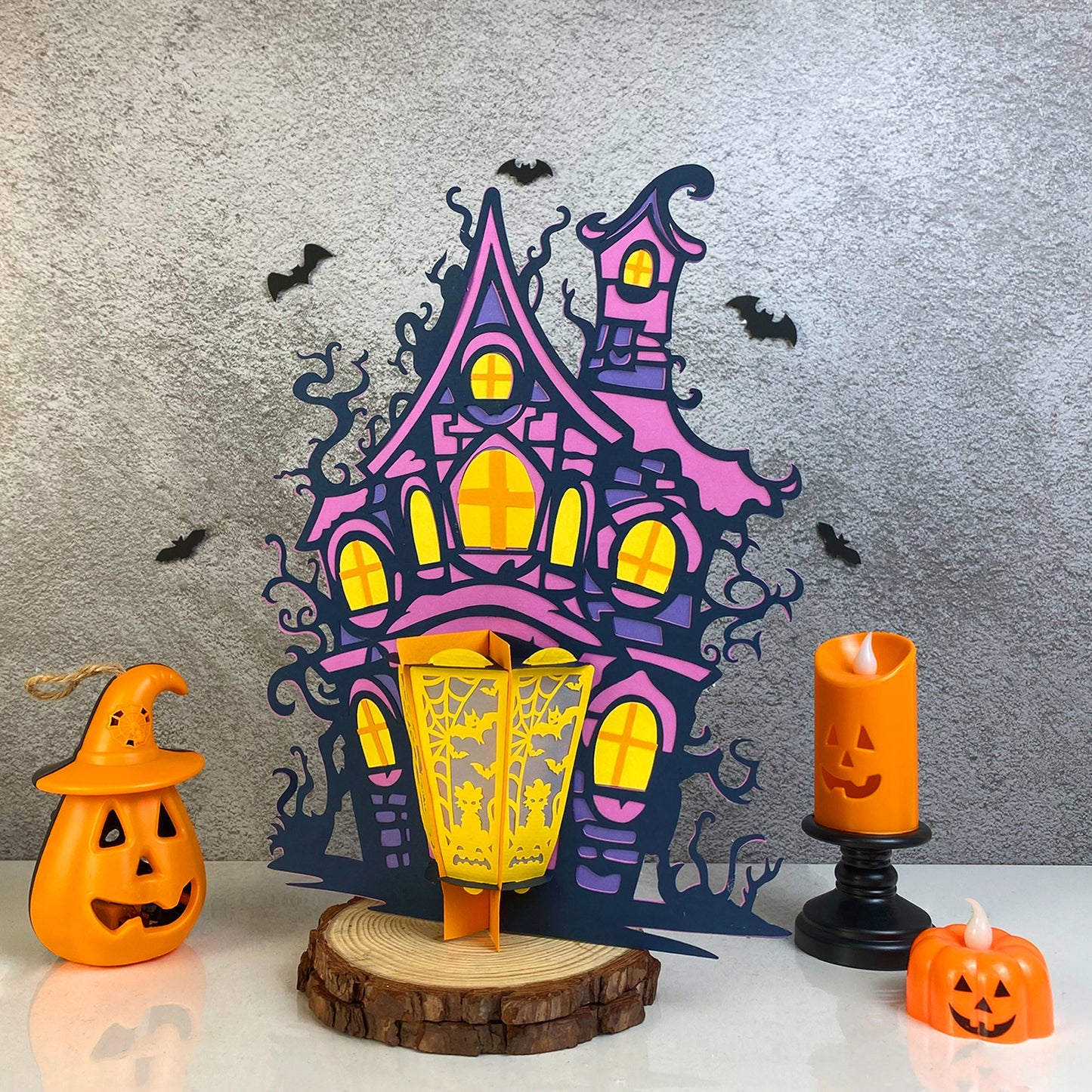 Haunted House 3 - 3D Halloween Paper Lantern File - Cricut File  - VEKTOR KRAFT