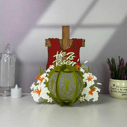 He Is Risen - 3D Easter Paper Lantern File  - Cricut File  - VEKTOR KRAFT