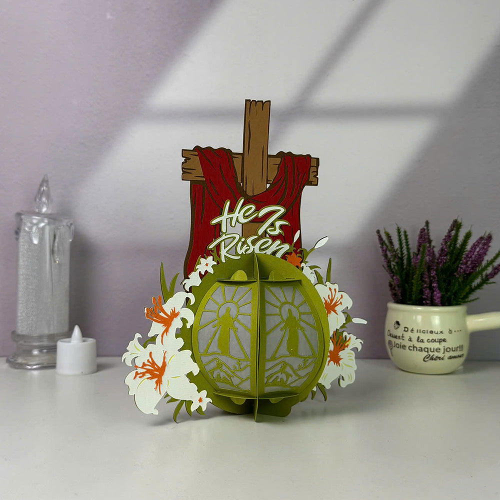 He Is Risen - 3D Easter Paper Lantern File  - Cricut File  - VEKTOR KRAFT