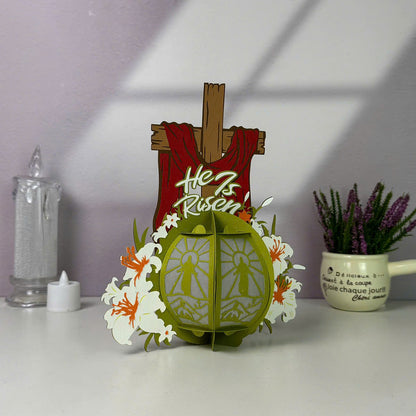 He Is Risen - 3D Easter Paper Lantern File  - Cricut File  - VEKTOR KRAFT