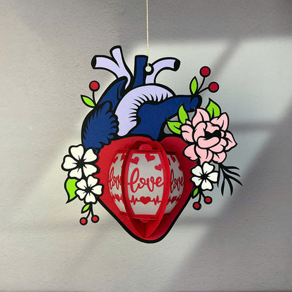 Heart 2 - 3D Valentine Paper Lantern File  - Cricut File  - VEKTOR KRAFT