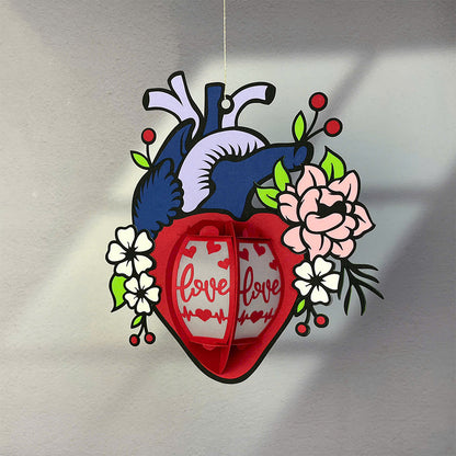 Heart 2 - 3D Valentine Paper Lantern File  - Cricut File  - VEKTOR KRAFT