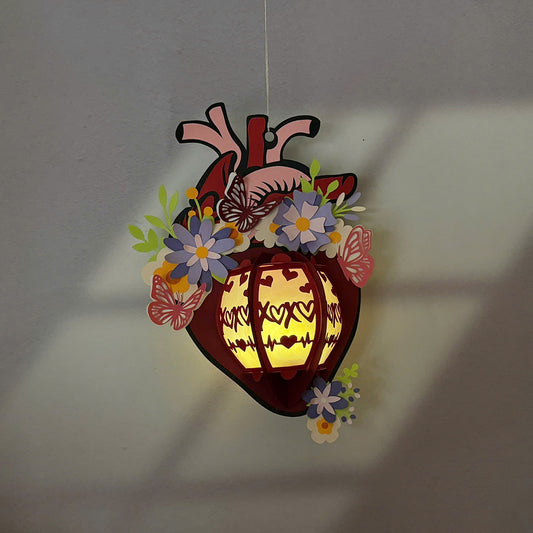 Heart 3 - 3D Valentine Paper Lantern File  - Cricut File  - VEKTOR KRAFT