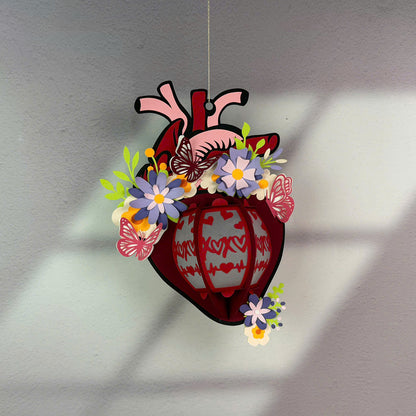 Heart 3 - 3D Valentine Paper Lantern File  - Cricut File  - VEKTOR KRAFT