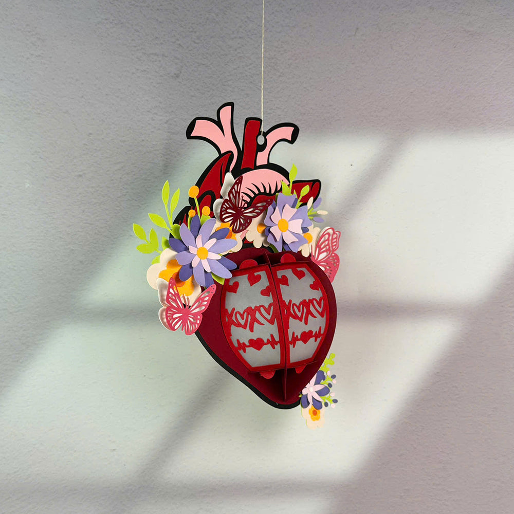 Heart 3 - 3D Valentine Paper Lantern File  - Cricut File  - VEKTOR KRAFT