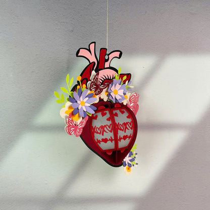 Heart 3 - 3D Valentine Paper Lantern File  - Cricut File  - VEKTOR KRAFT