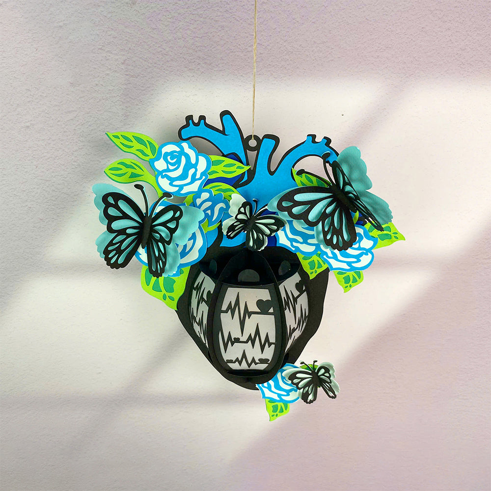 Heart 4 - 3D Valentine Paper Lantern File  - Cricut File  - VEKTOR KRAFT