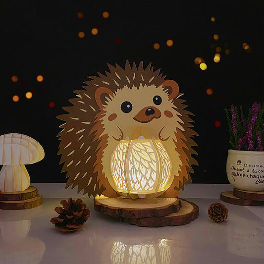 Hedgehog - 3D Animal Paper Lantern File  - Cricut File  - VEKTOR KRAFT