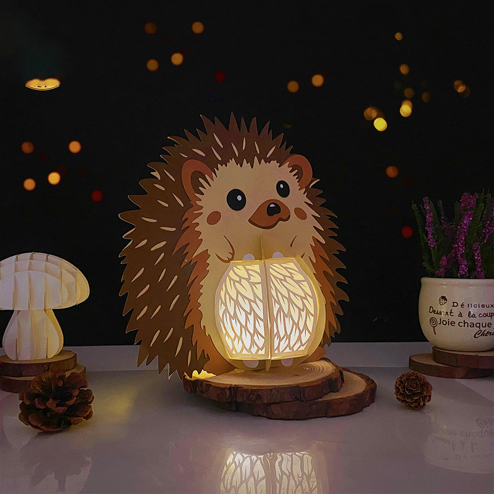 Hedgehog - 3D Animal Paper Lantern File  - Cricut File  - VEKTOR KRAFT
