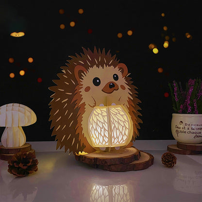 Hedgehog - 3D Animal Paper Lantern File  - Cricut File  - VEKTOR KRAFT
