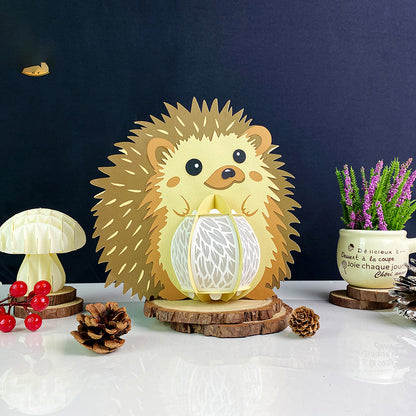 Hedgehog - 3D Animal Paper Lantern File  - Cricut File  - VEKTOR KRAFT