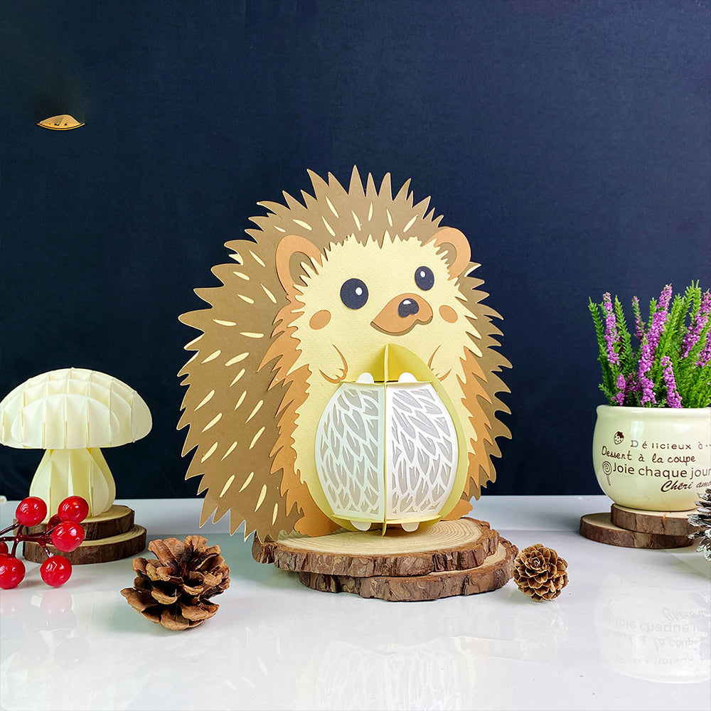 Hedgehog - 3D Animal Paper Lantern File  - Cricut File  - VEKTOR KRAFT