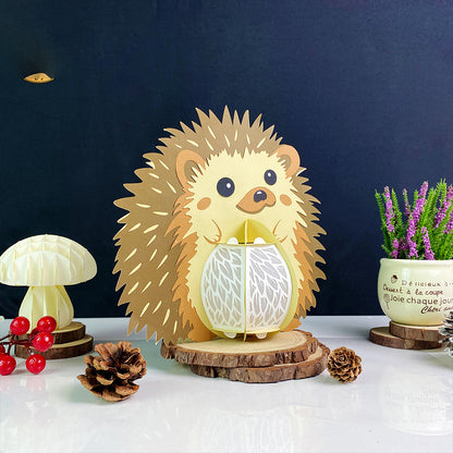 Hedgehog - 3D Animal Paper Lantern File  - Cricut File  - VEKTOR KRAFT