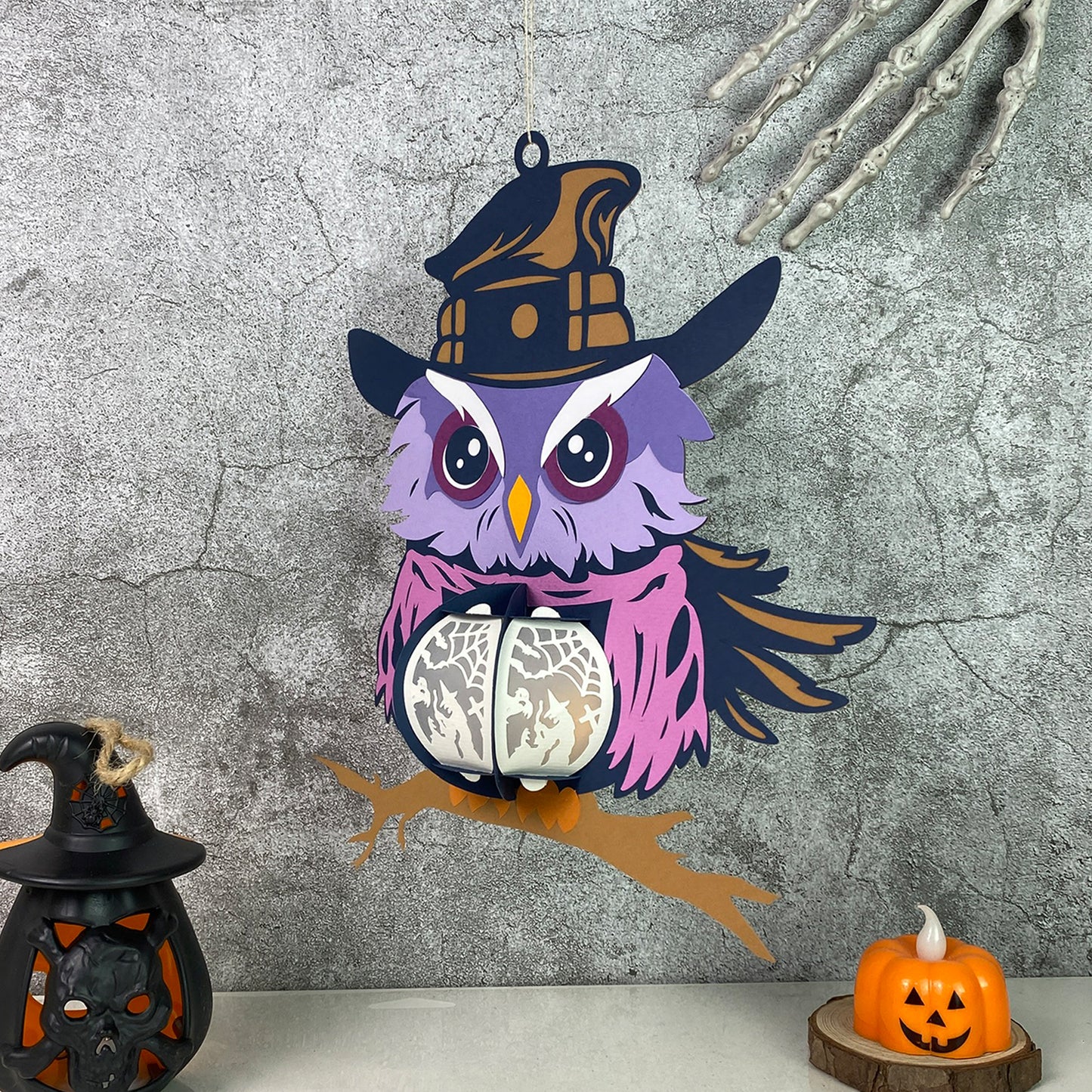 Owl 4 - 3D Halloween Paper Lantern File - Cricut File  - VEKTOR KRAFT