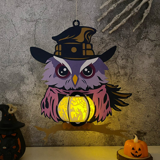 Owl 4 - 3D Halloween Paper Lantern File - Cricut File  - VEKTOR KRAFT