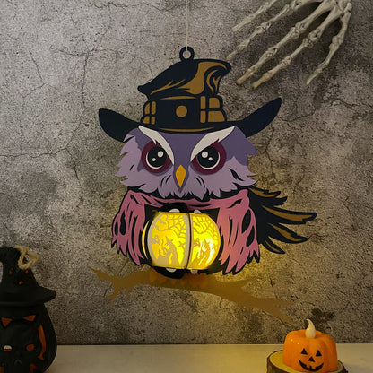 Owl 4 - 3D Halloween Paper Lantern File - Cricut File  - VEKTOR KRAFT