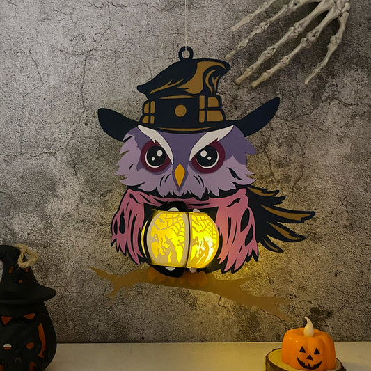 Owl 4 - 3D Halloween Paper Lantern File - Cricut File  - VEKTOR KRAFT
