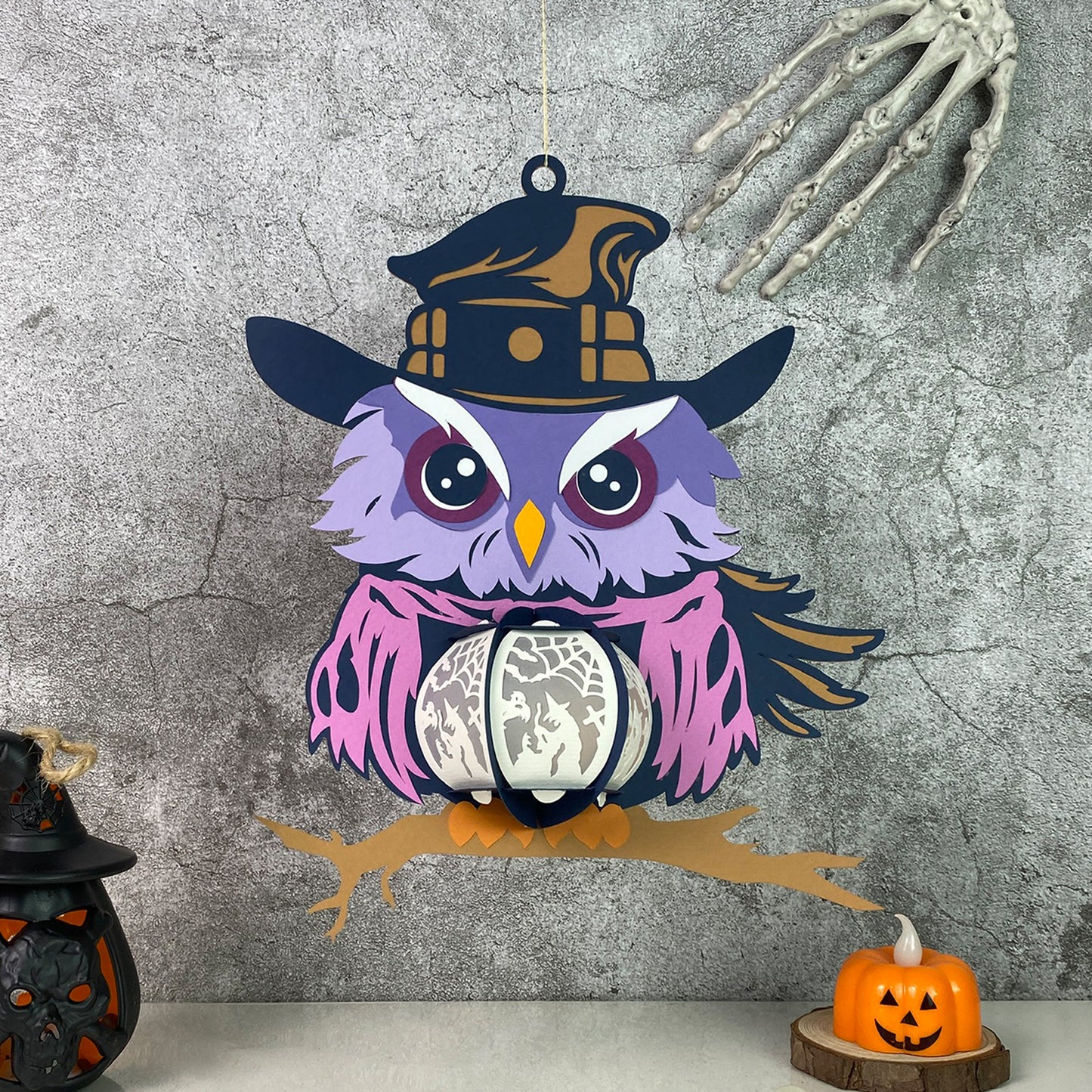 Owl 4 - 3D Halloween Paper Lantern File - Cricut File  - VEKTOR KRAFT