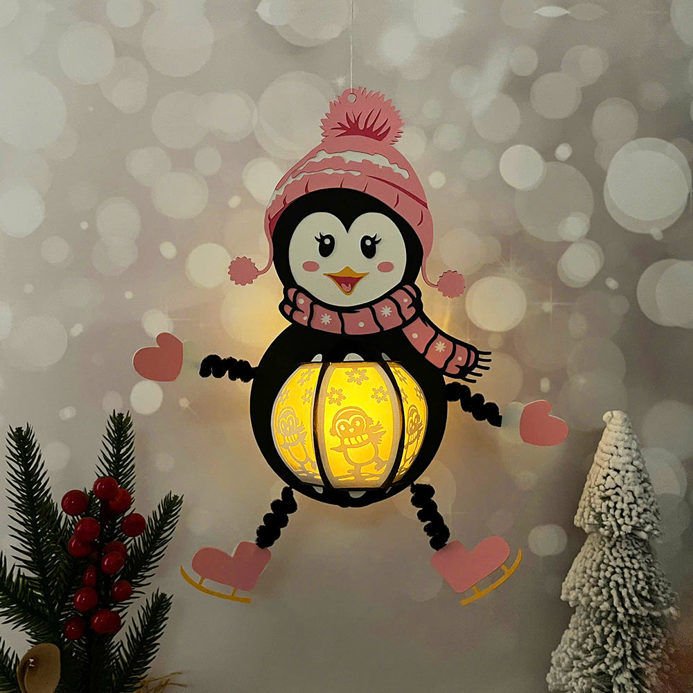 Penguin Hanging - 3D Christmas Lantern File - Cricut File  - VEKTOR KRAFT