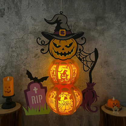 Pumpkin 2 - 3D Halloween Paper Lantern File - Cricut File  - VEKTOR KRAFT